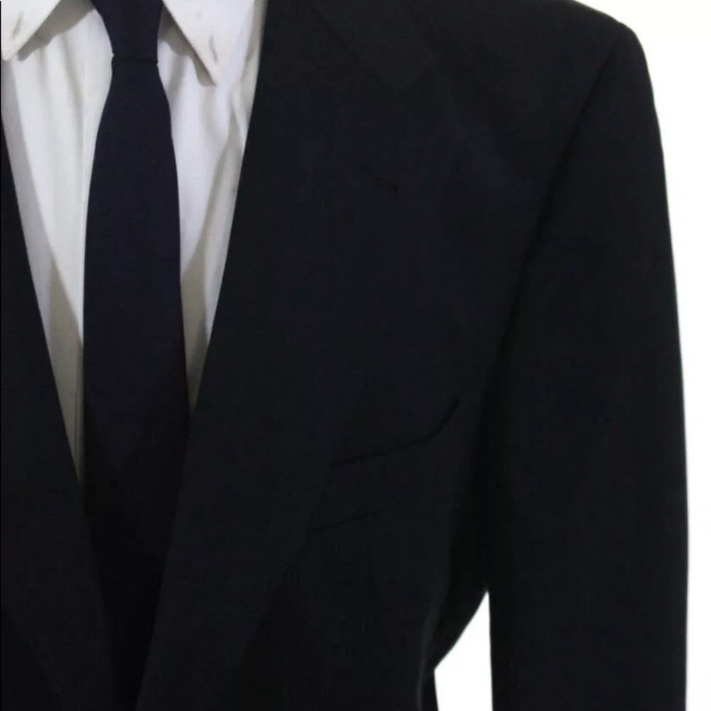 EUC BURBERRY LONDON vneck pinstripe blazer size 44 - Picture 2 of 8
